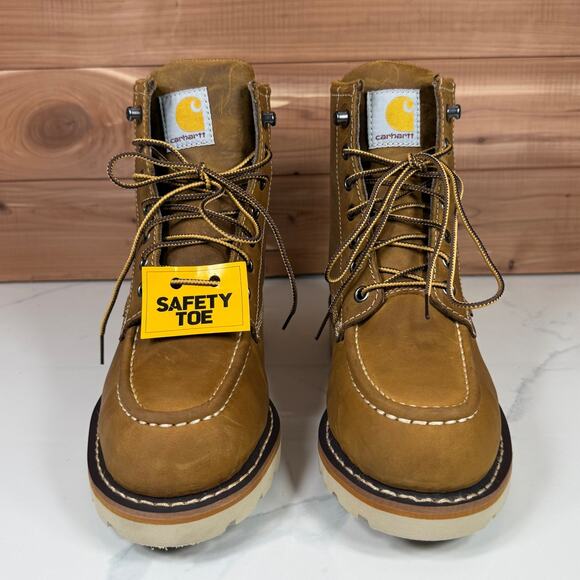 Carhartt Waterproof Moc Toe 6" Wedge Work Boots Brown US Women's 6.5 M NEW - Picture 3 of 15